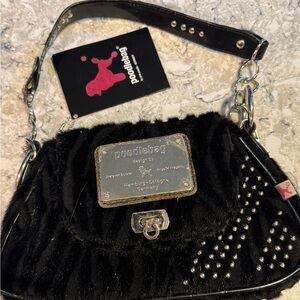 Poodle Black Fur Shoulder Bag Germany